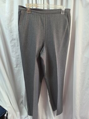 Alfred Dunner Gray Pinstripe Women's Dress Trousers